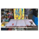 Canvas paintings.  1 set of 3 Aprox. 16.5ï¿½x23ï¿½ &