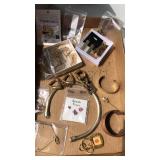 Group of gold tone jewelry