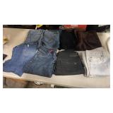 Group of womanï¿½s jeans. Miscellaneous sizes 9/10