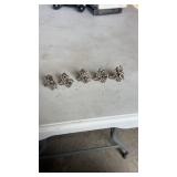 5 novelty silver toner adult rings