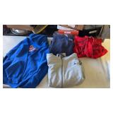 Size large jackets and hoodies