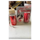 New Old stock Coca Cola can radio and used coke