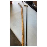 1 wooden vane and 1 metal cane