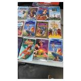 Group of Disney vhs tapes