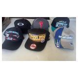 6 UNUSED NCAA , NBA & NFL Baseball Caps