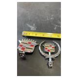 2 Cadillac Hood Ornaments