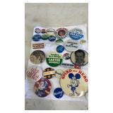 Vintage Political Pins Nixon, Dukakis, Kennedy &