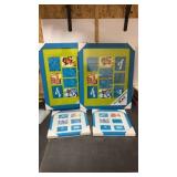2 large & 2 small picture frames. Approx.