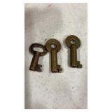 3 Vintage Railroad Keys, 2 are Pennsylvania