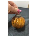 Antique German crackle glass Kugel  Christmas