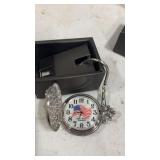 Twin Towers Tribute Patriotic Stop Watch