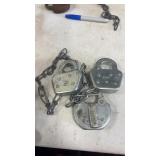 3 Burlington Northern Railroad Padlocks No Keys