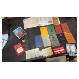 Misc. railroad rule books, medallions, old