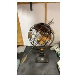 World globe, metal cast-iron, heavy base 21