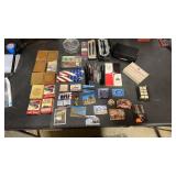 Railroad memorabilia, first aid kits, pens,