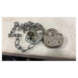 2 Illinois Central Railroad Padlocks, 1 Key