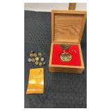 Railroad pocket watch piece broken off the top ,