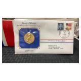James Monroe,  5 th US presidential covers, metal