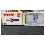 Metal Union Pacific first aid kit and empty