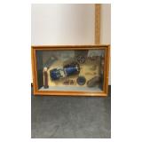 Shadow Box with Car and items  14.5ï¿½x9.5ï¿½x4.5ï¿½