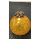 Antique German   Kugel   Crackle glass round