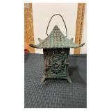 Japanese style cast iron pagoda hanging lantern