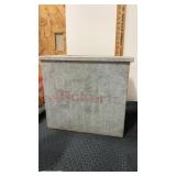 Vintage insulated galvanized porch box, glass,