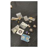 Miscellaneous railroad buttons , pins and more