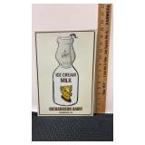 It whips ice cream, milk, dairy Farm tin sign