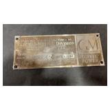GM General Motors Metal sign. Approx. 3ï¿½x7.75ï¿½