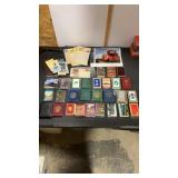 29 sets of playing cards with misc. Railroad note