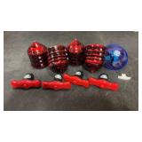 5 spinning tops.  The 4 red ones do work.  The