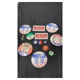 Group of presidential pinbacks and more