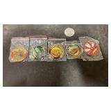 5 misc. railroad medallions & 1 plastic token