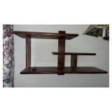 2. Wooden wall shelf approximately  32 x 14 x 9"