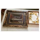 Framed religious picture and more