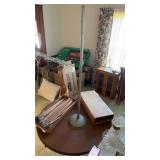 Approx. 48" tall plastic & metal silver tinsel