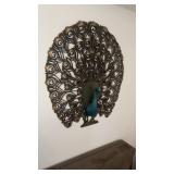Peacock wall hanging aprox. 29.5"x33.5"