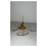 Studio nova glass trinket dishes and  glass long