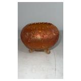 Fenton marigold  carnival 3 footed garland and