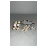 Decorative porcelain/ceramic shoes , tray and