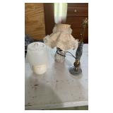 1 plug in lamp, 1 battery operated lamp, & more