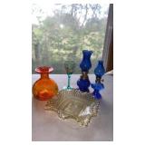 Group of home decorations 2 blue small lamps ,