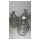 (3).  1 gallon glass jars