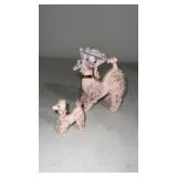 Lefton spaghetti poodle dog figurine pink and