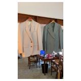 2 vintage suits.  1 Edgeworth cream colored 2
