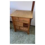 Hand made 6 drawer wooden  end table