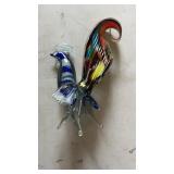 Murano Glass Rooster aprox. 7.75" tall