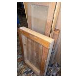 Vintage Homemade Shadow Boxes, Cracked Glass,