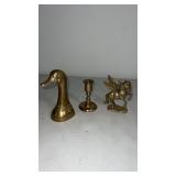 Brass Pegasus statue , candle stick holder and